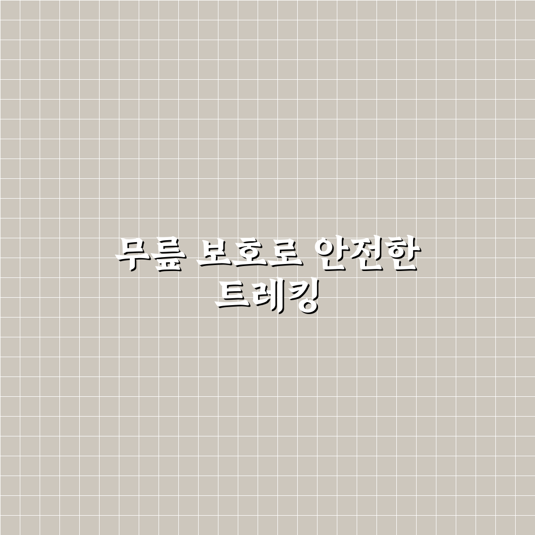 무릎 보호대 효과와 트레킹 여행 준비물 꿀팁 공유