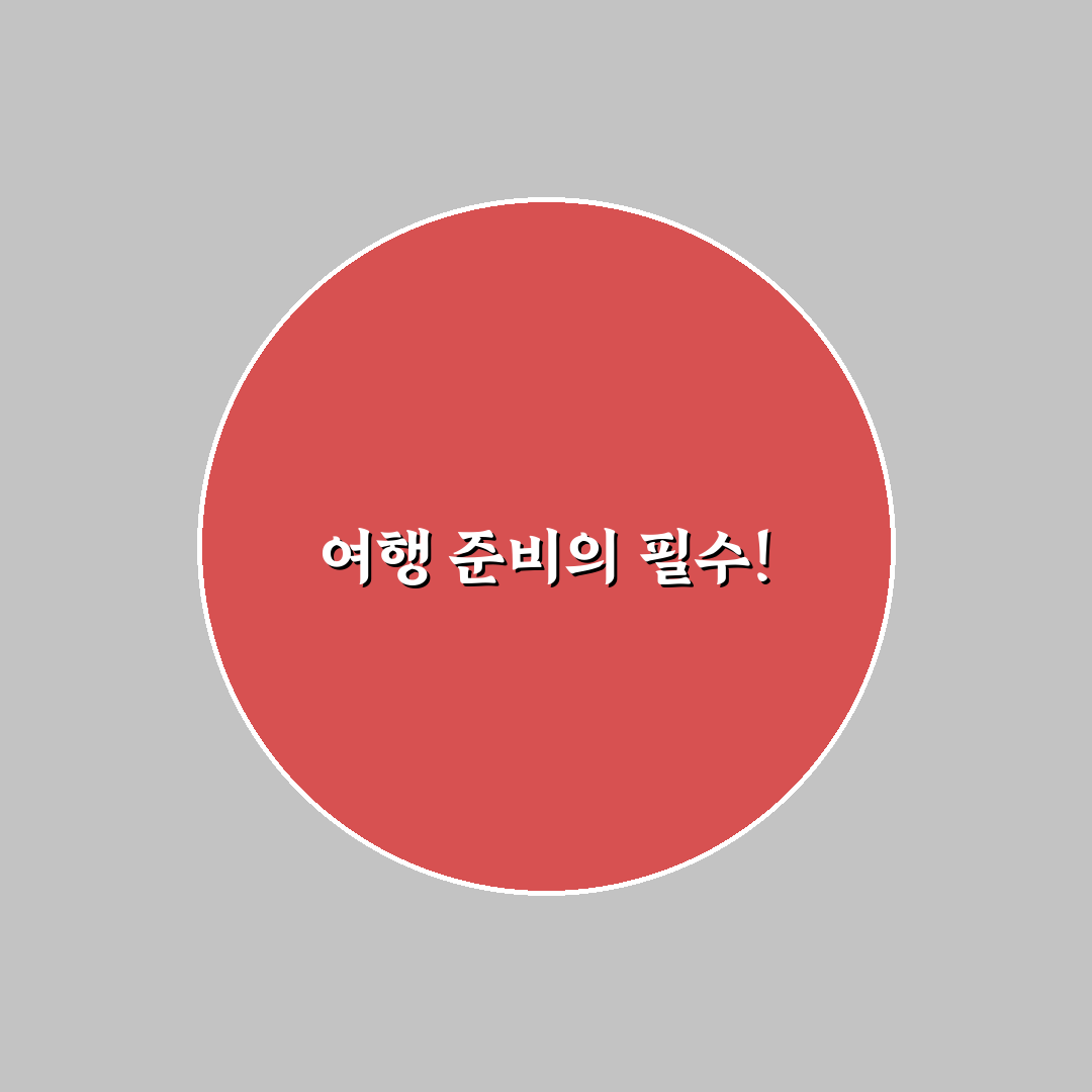 해외 여행 필수 준비물 체크리스트 정리 꿀팁 공유