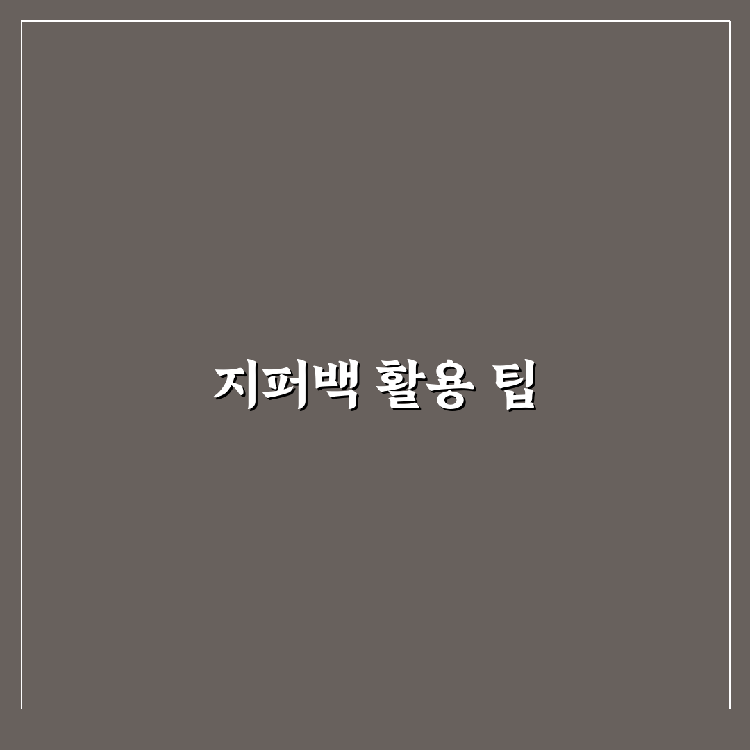 지퍼백 사이즈별 활용법 여행 짐 정리에 꿀팁 공유