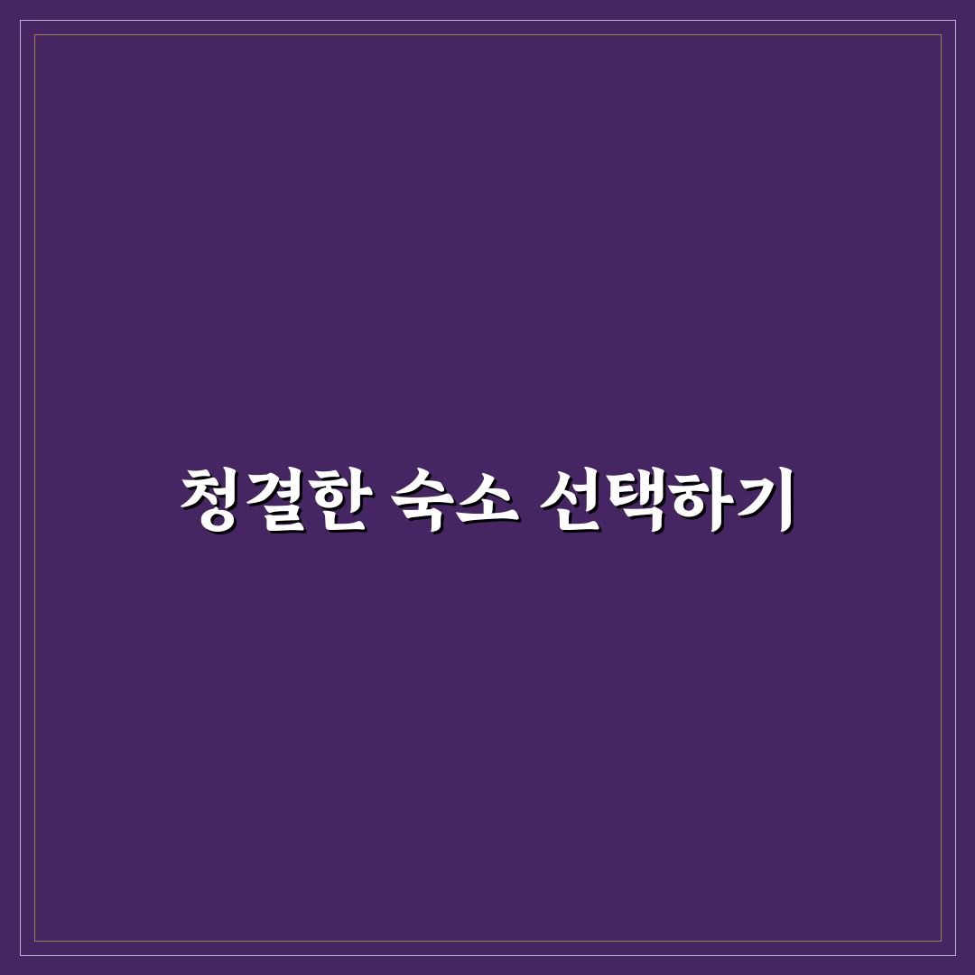 숙소 위생 상태 확인법과 청결한 객실 고르는 꿀팁 정리