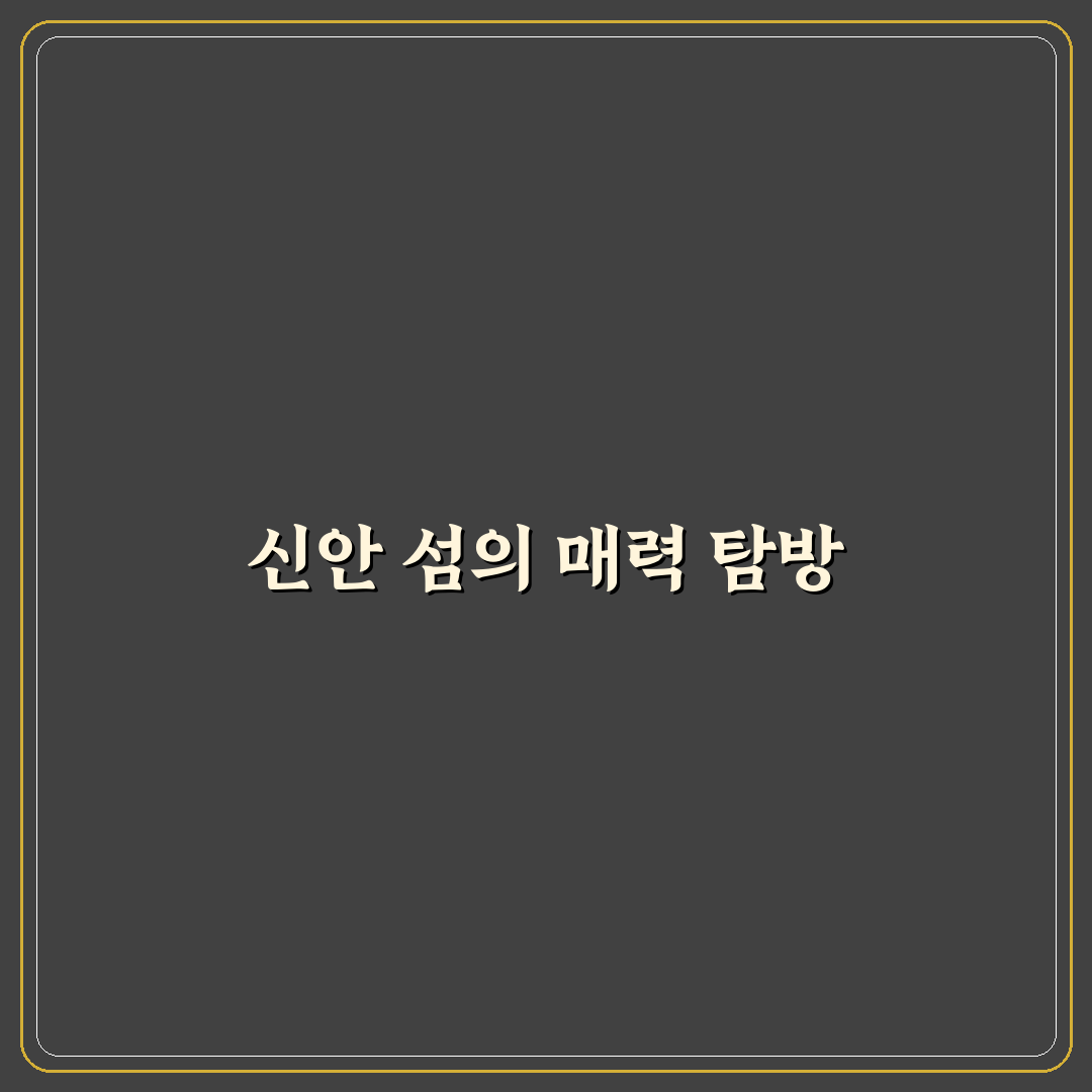 목포 신안 1박 2일 섬 여행 코스와 배편 정보 완벽 정리