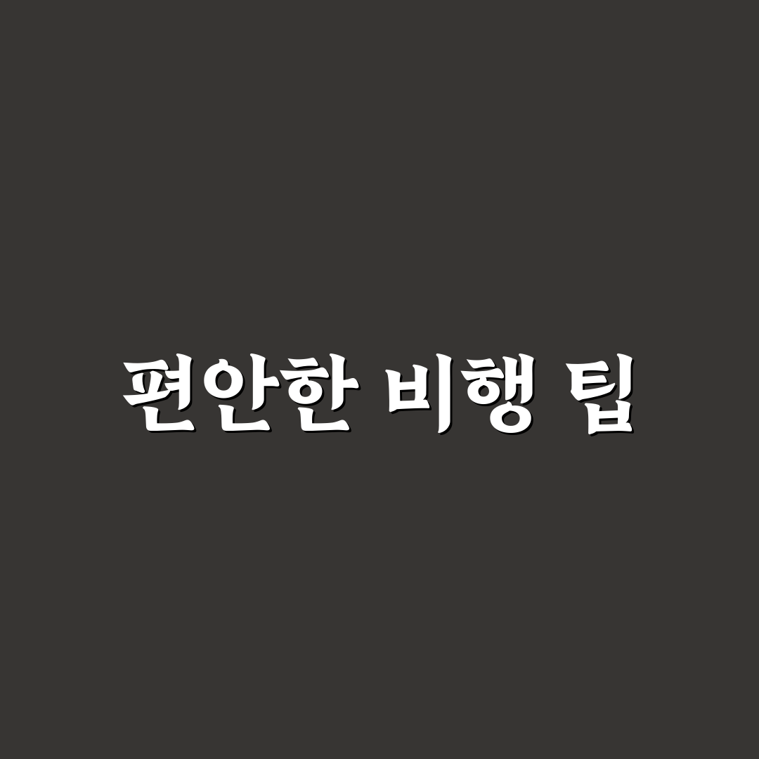 저가 항공 좌석 좁을 때 편하게 가는 꿀팁 정리