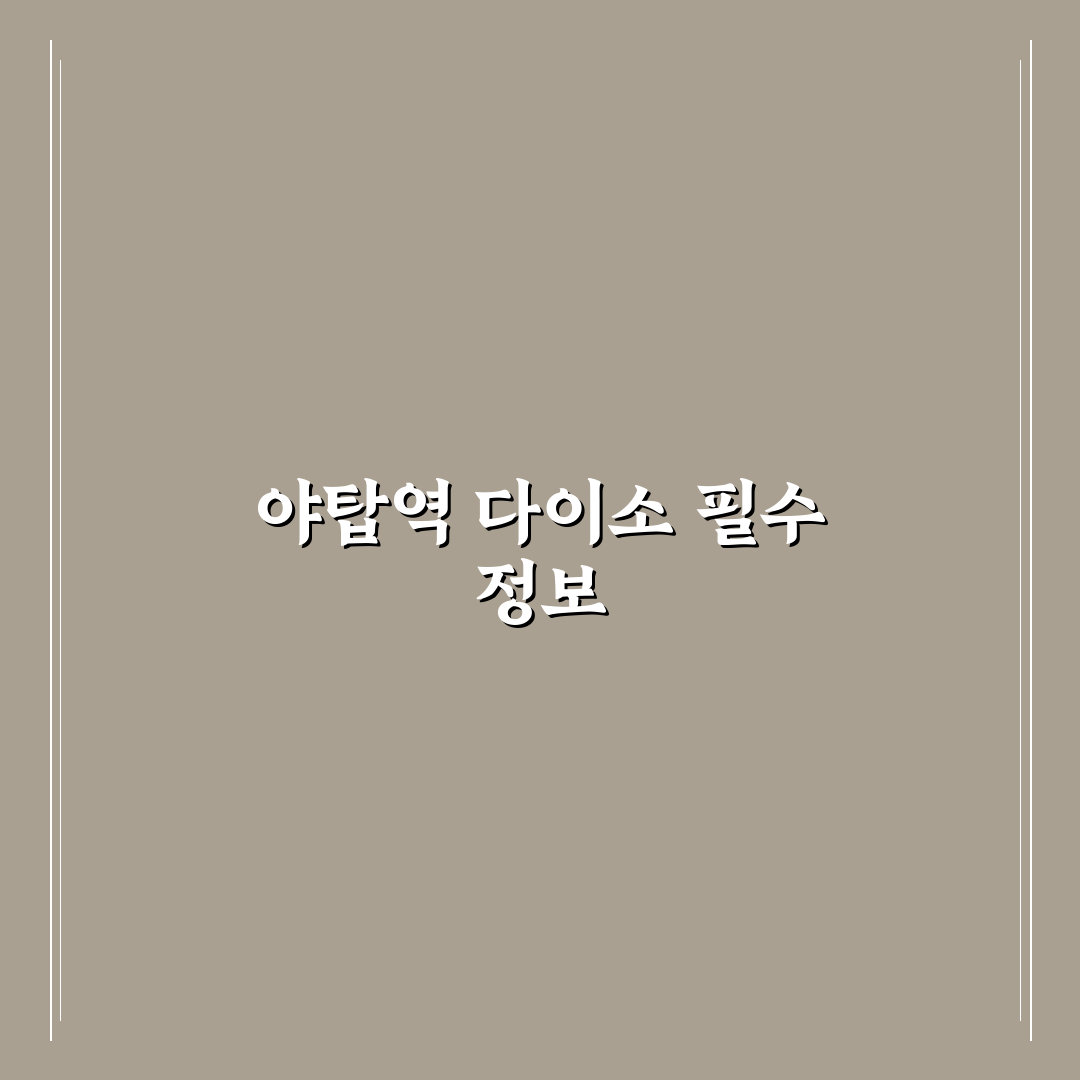 야탑역 다이소 방문 전 알아두면 좋은 꿀팁 공유