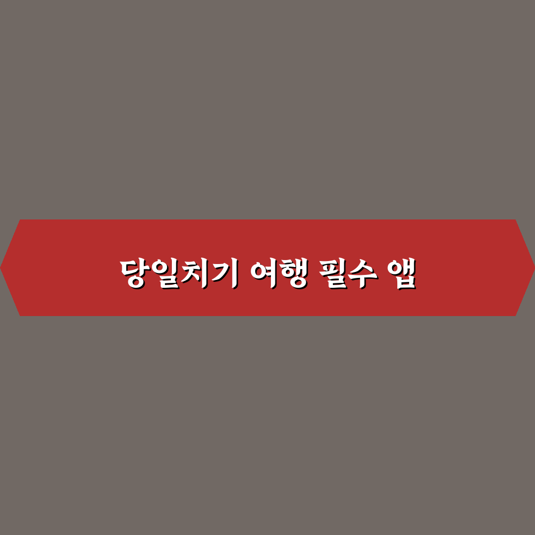 당일치기 대중교통 여행앱 추천과 길 찾기 꿀팁 정리