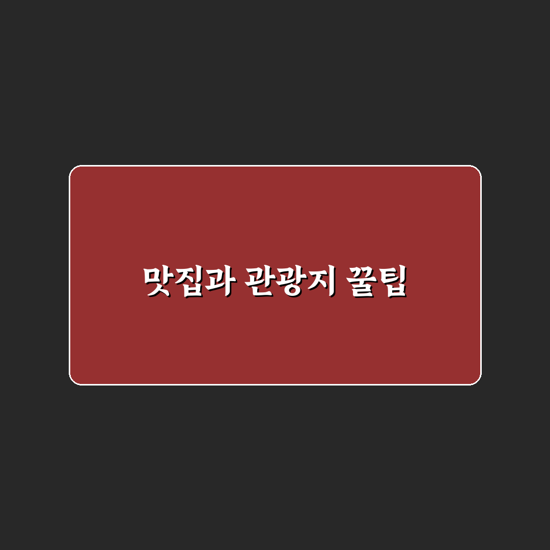 현지인 맛집 찾는 법과 관광지 바가지 피하는 꿀팁 정리