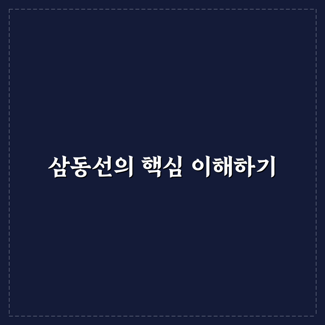 삼동선 사용법과 효과 쉽게 알려드려요