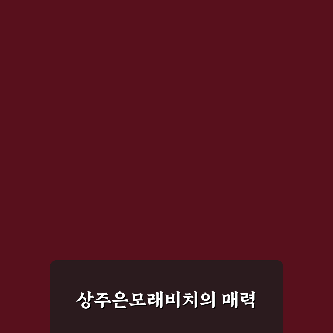 남해 상주은모래비치 당일 여행 코스와 바다 꿀팁 정리