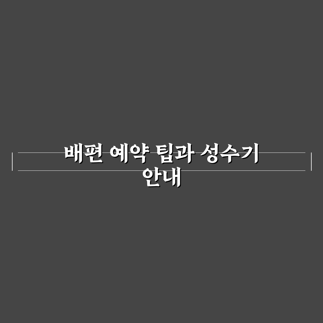 섬 들어가는 배편 예약 방법과 성수기 꿀팁 정리