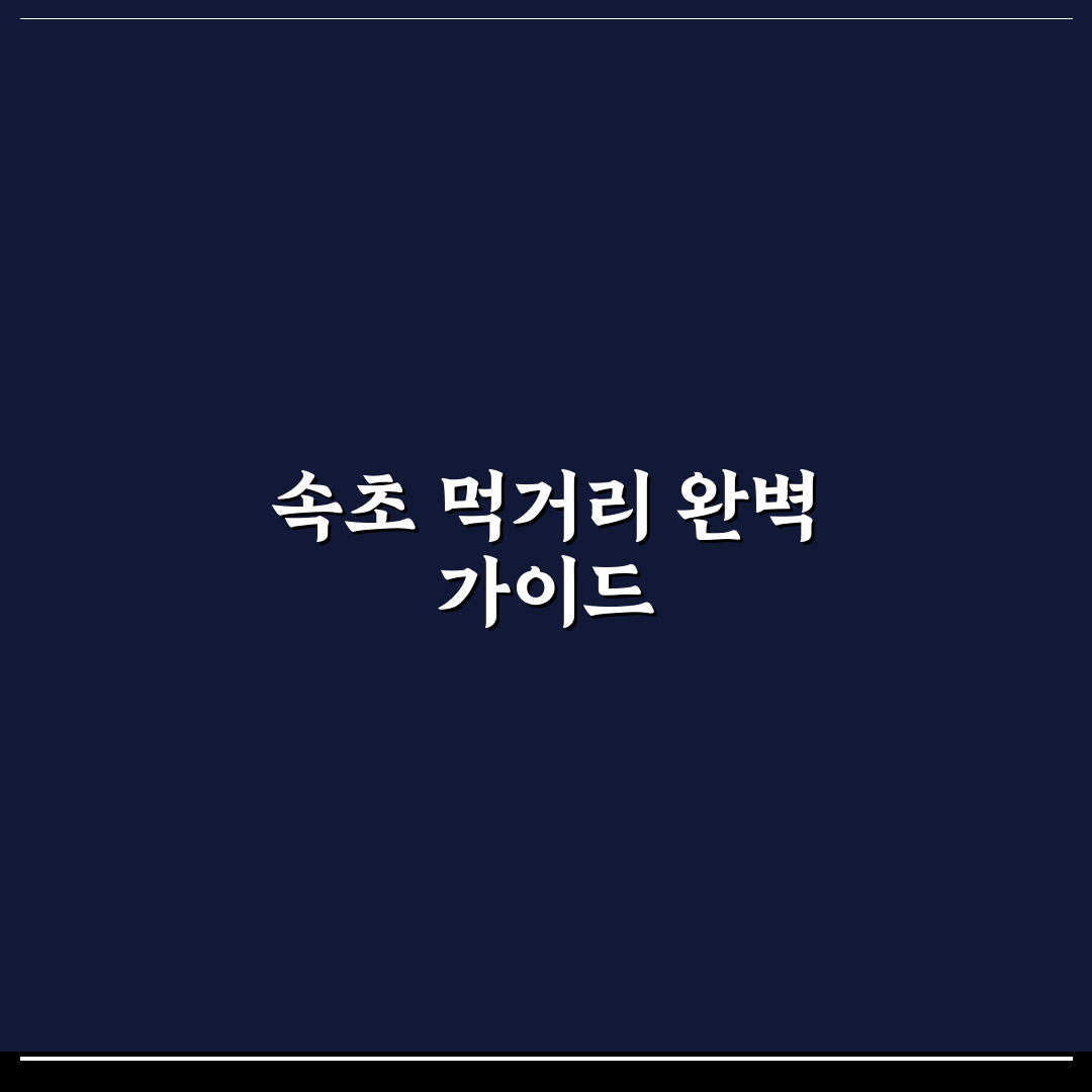 속초 중앙시장 먹거리 추천과 동선 짜는 꿀팁 공유