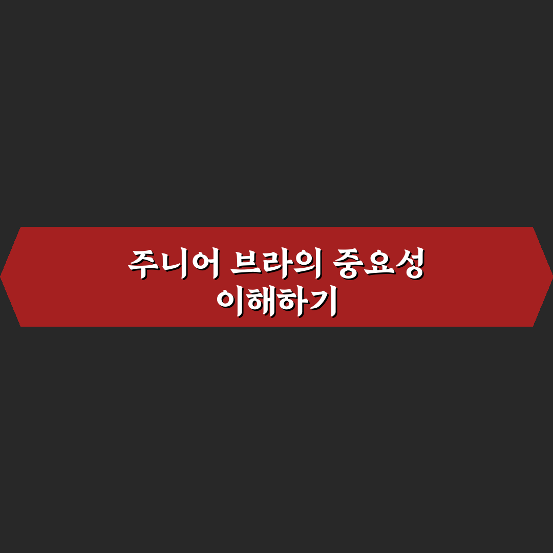 애니바디 주니어 브라 선택과 착용 꿀팁 알려드려요