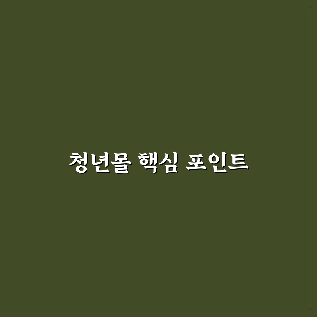 청년몰 주식회사 성공 전략 5가지 기준 총정리