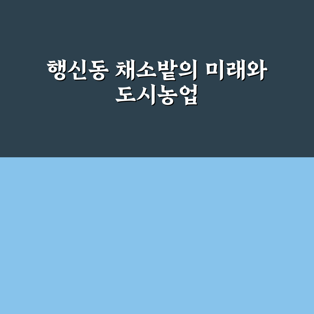 행신동 채소밭 5가지 비교와 선택 기준 총정리