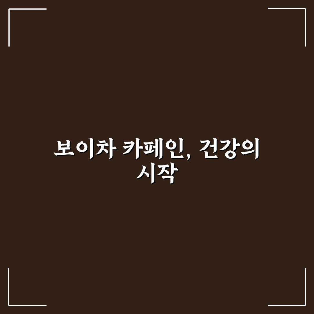 보이차 카페인 함량 비교와 섭취 시 체크포인트 분석