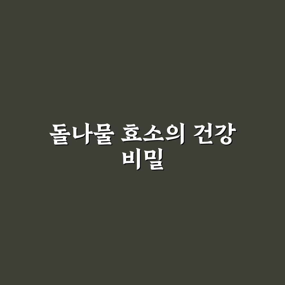 돌나물 효소 담그는법 5가지 기준과 체크포인트 총정리