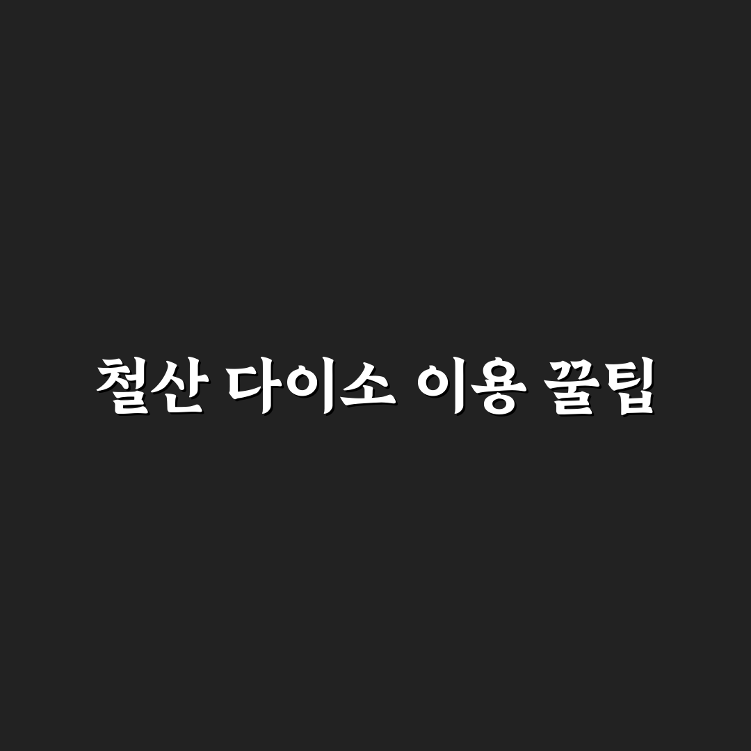 철산 다이소 이용 꿀팁과 매장 정보 정리