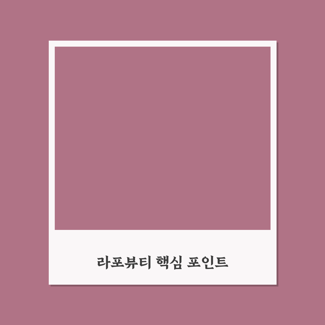 라포뷰티 제품 비교와 선택 기준 5가지 총정리