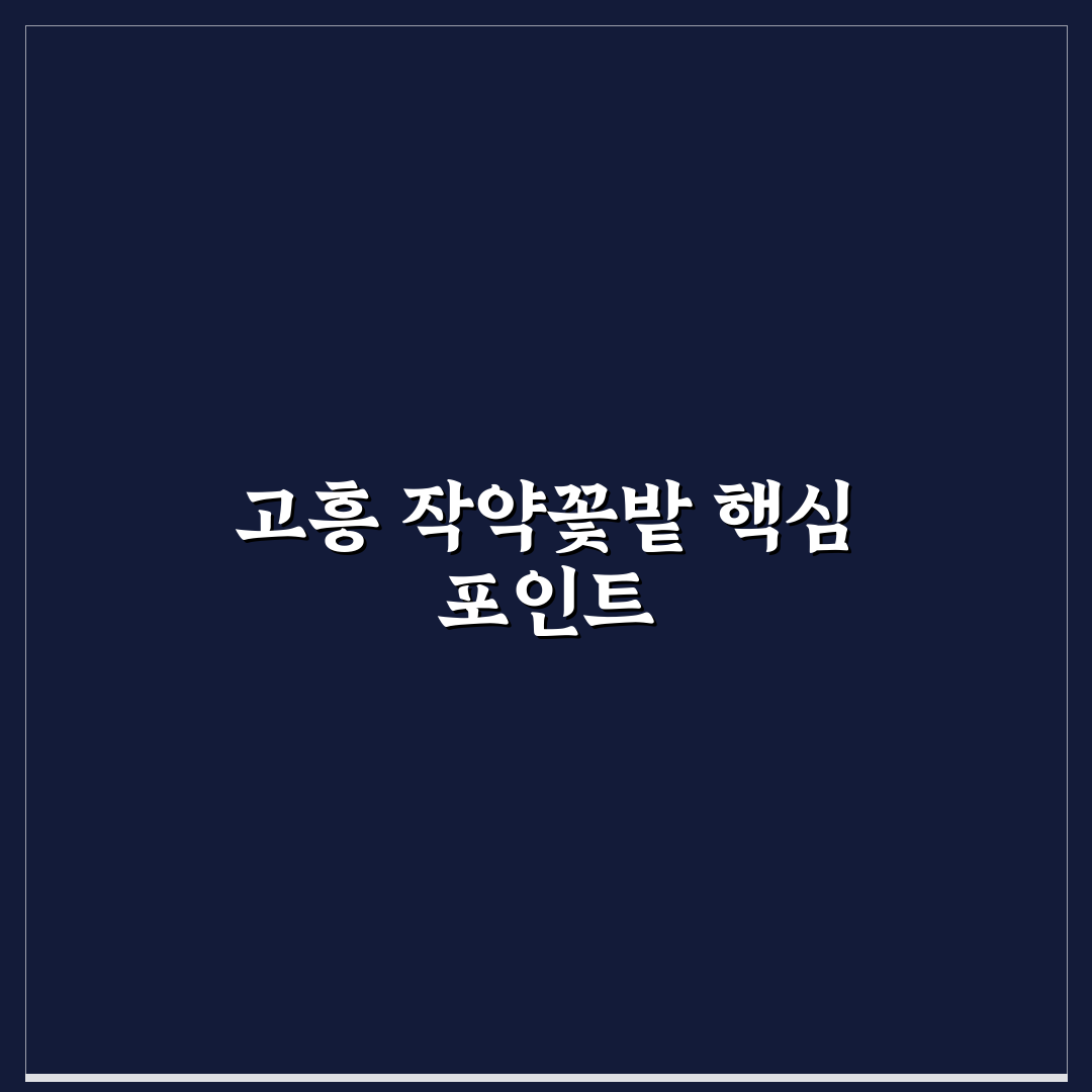 전남 고흥 작약꽃밭 방문 전 체크포인트 5가지 분석