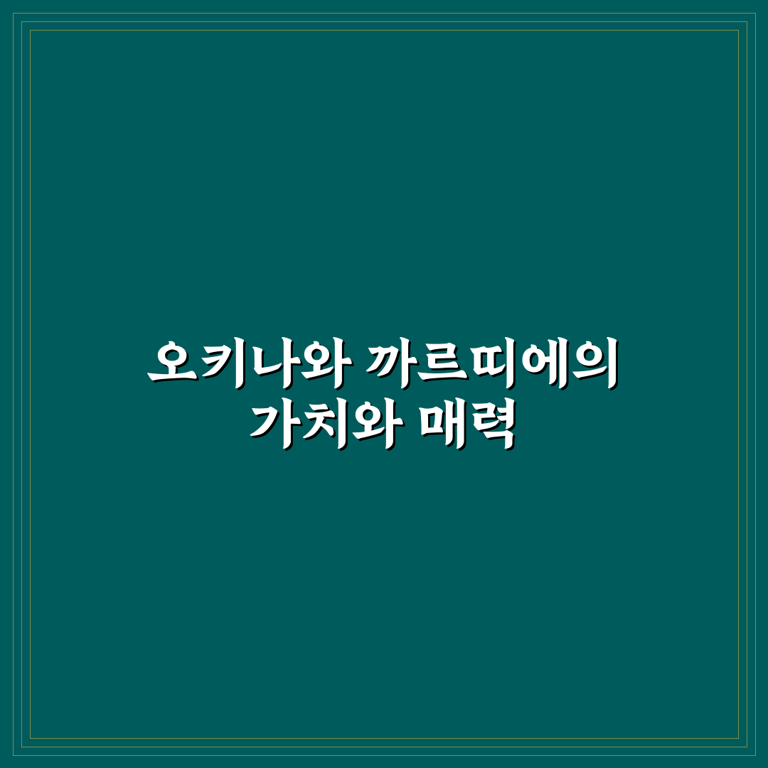 오키나와 까르띠에 여행 꿀팁과 추천 장소 정리