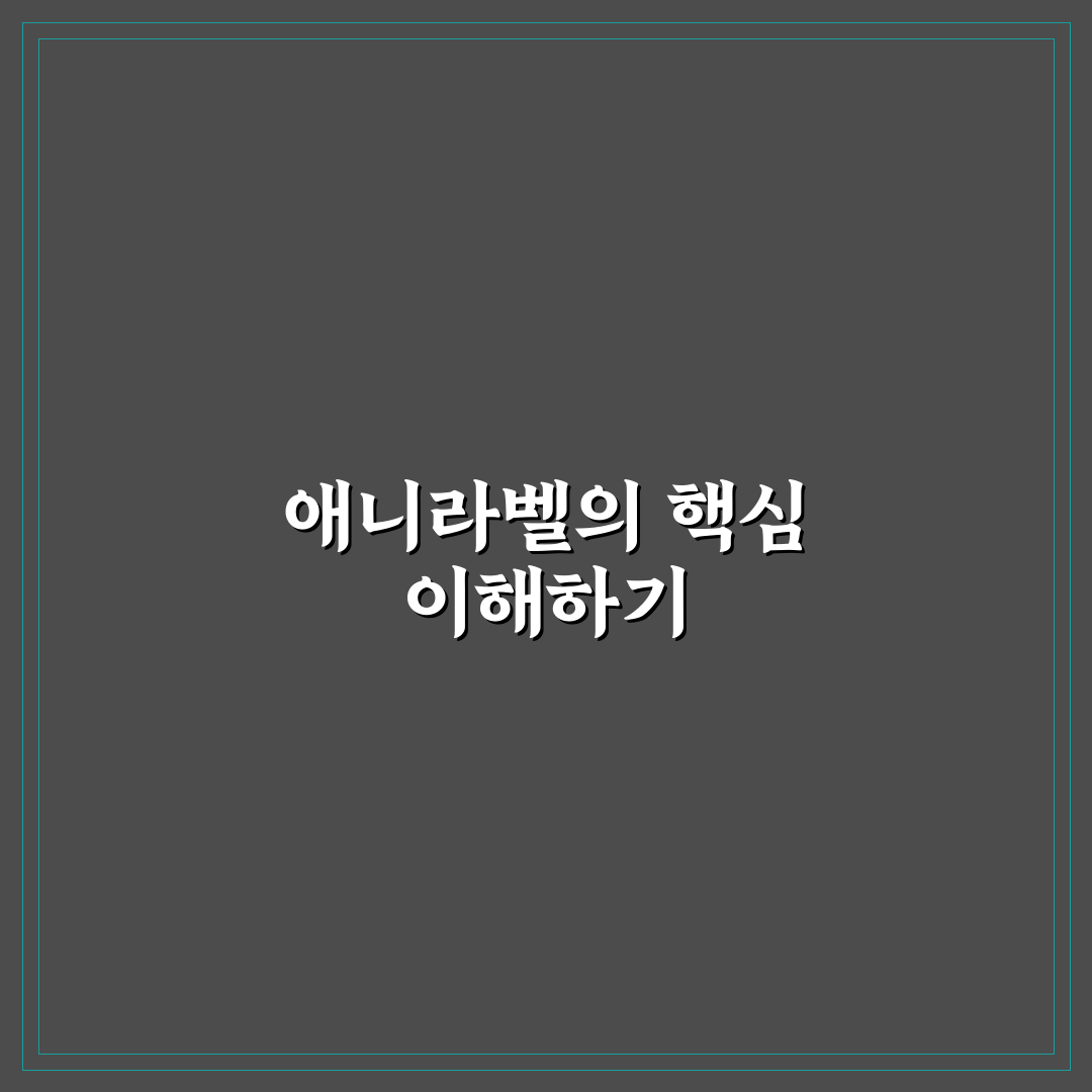 애니라벨 사용법과 꿀팁 초보자도 쉽게 이해하기
