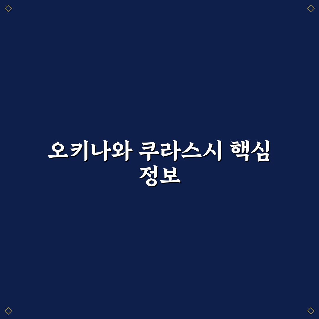 오키나와 쿠라스시 방문 전 알아두면 좋은 꿀팁 공유